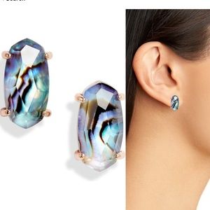 NWT Betty Studs Earrings - Abalone Shell/Rose Gold